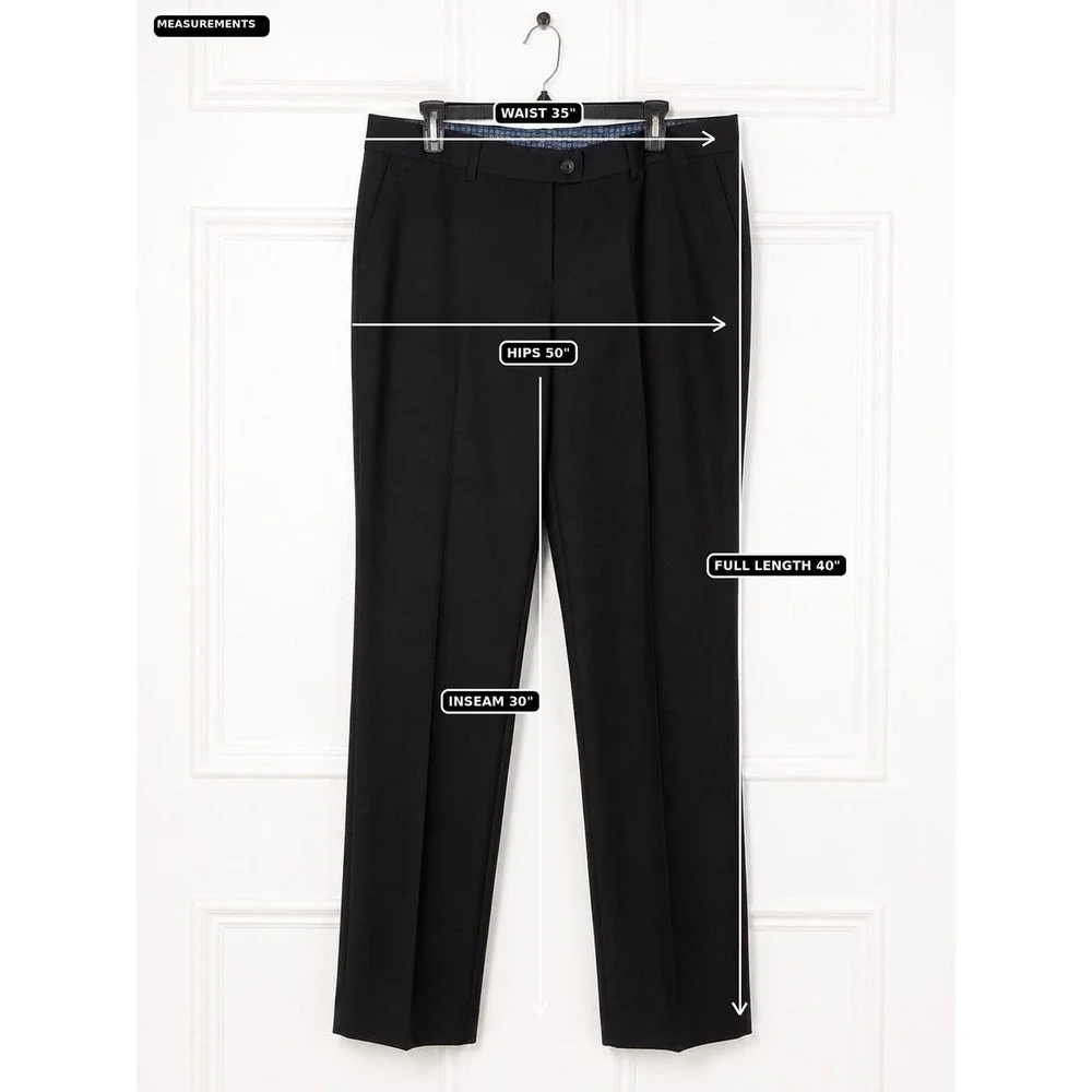 Michael Kors Women's Black Dress Pants Straight Leg Twill Pockets XL Regular